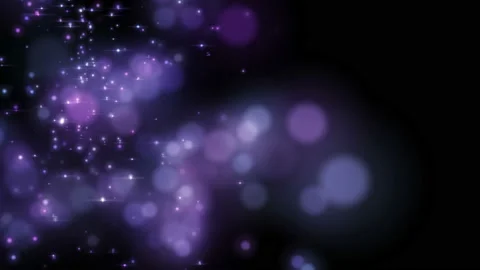 4K Festive violet glitter lights. Bokeh particles. Christmas blue glitters. Stock Footage 103757376