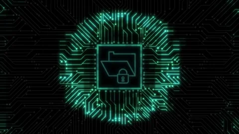 4k file security video, digital circuit board, file security Stock-Footage 259963746
