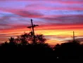 4K film 24p Red skies at night - telephone pole silhouette Arizona sunset 4k or 4k+ Resolution