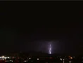 4K FILM - Powerful crispy lightning bolts over city - 1 panorama 4k or 4k+ Resolution