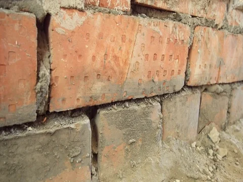 4K - Filming old brickwork Stock Footage 83640183