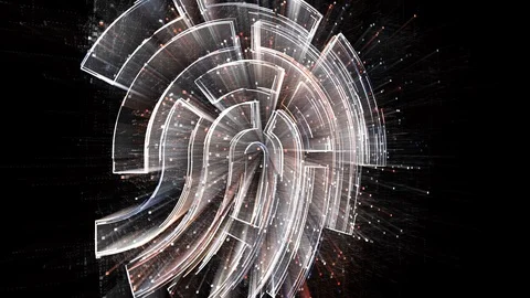 4k fingerprint scan security data encryption logo,Matrix binary computer code. Stock Footage 114169854