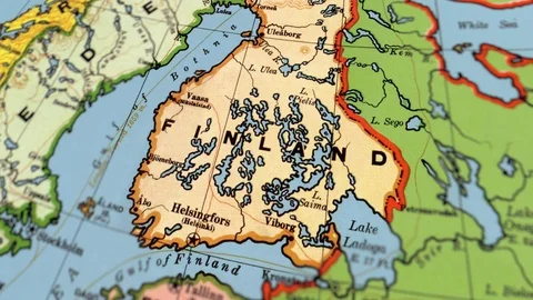 4k Finland On World Map Stock Footage 92696290
