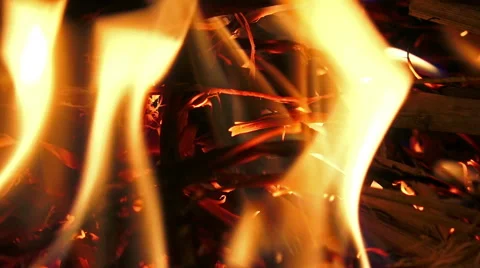 4K Fire flame close up. UHD stock video Stock Footage 47265479