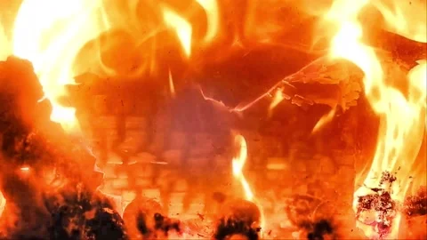 4k Fire Stock Footage 144900374