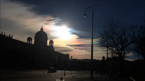 4K Fire Rainbow In Vienna Sky Phenomenon (Circumhorizontal Arc) Rainbow Clouds 3 Vidéo 116757631