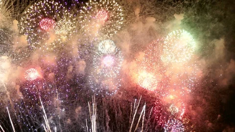 4K Firework display Stock Footage 90958230