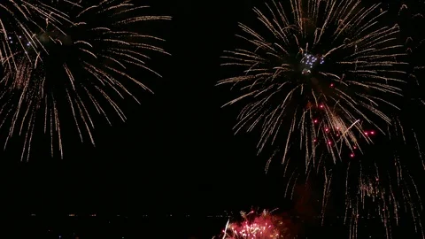 4K Firework display Stock Footage 91182520