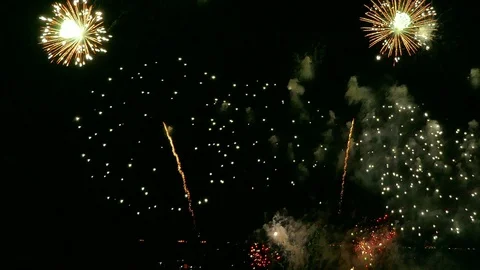4K Firework display Stock Footage 92184176