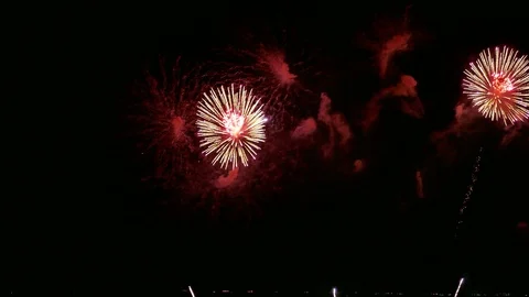 4K Firework display Stock Footage 92185137