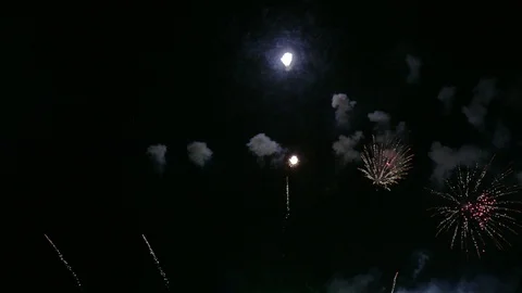 4K Firework display Stock Footage 92505681