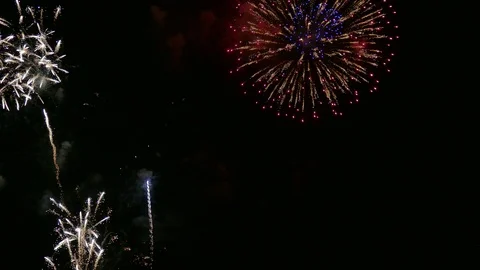 4K Firework display Stock Footage 93672886