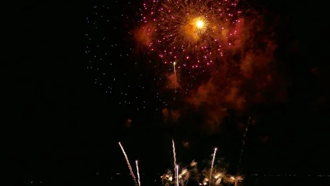 4K Firework display Video stock 96093918