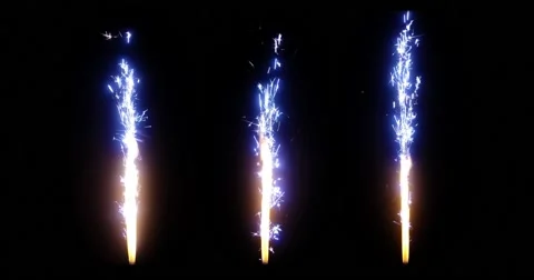 4K - Firework. Fire Torch Stock Footage 43675608