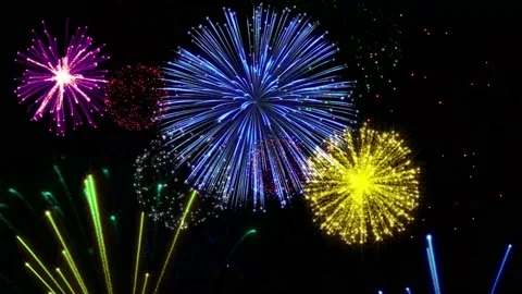 4K Firework Loop, Happy New Year Animation 動画素材 220404591