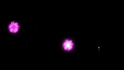 4K firework. render. Animation background of purple magenta fireworks. V9 Stock Footage 94744911