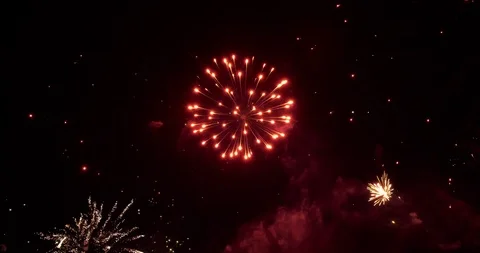 4K - Firework show. Slow-mo Video stock 90050094