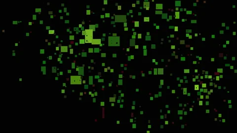 4k fireworks show on black background. abstract design cartoon style. Stock Footage 142438243