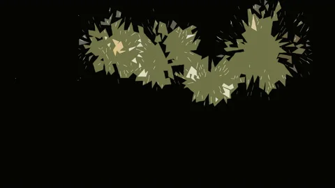 4k fireworks show on black background. abstract design cartoon style. Stock Footage 142596409