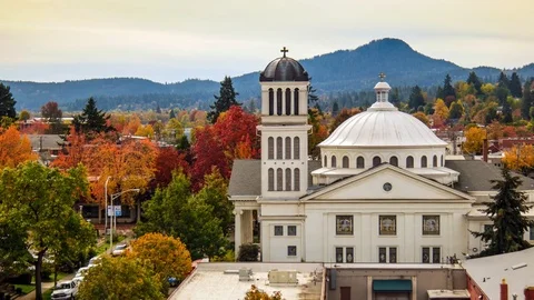 4K First Christian Church Eugene OR Vídeos de archivo 70842913