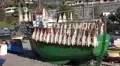 4k Fisherman boat with drying fish in fishing village Madeira 4k or 4k+ Resolution
