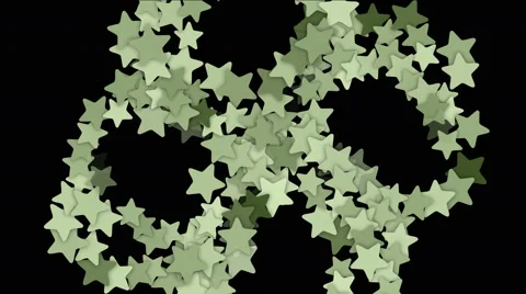 4k five-pointed star gear flower,zipper chain geometry starfish technology. Stock Footage 58514320