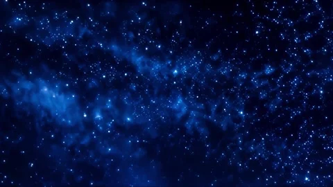 4K Fixed Camera Shot of Blue starry nebula in the space, modern background Stock Footage 314665494