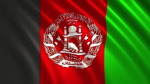 4K flag of Afghanistan Stock Footage 96265064