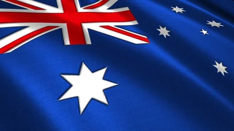 4K flag of Australia2 Stock Footage 96245288
