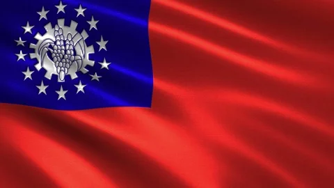 4K flag of Burma Stock Footage 96472649
