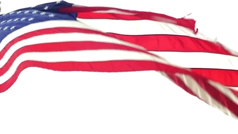 4K Flag Flapping in the Wind Stock Footage 74219178