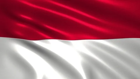 4K flag of Indonesia Stock Footage 96266045