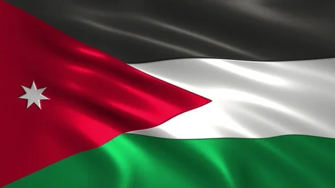 4K flag of Jordan Stock Footage 96470060