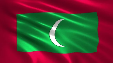 4K flag of Maldives Stock Footage 96472025