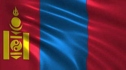 4K flag of Mongolia Stock Footage 96472286
