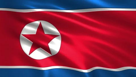 4K flag of North Korea Stock Footage 96472882