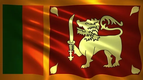 4K flag of Sri Lanka Stock Footage 96475689