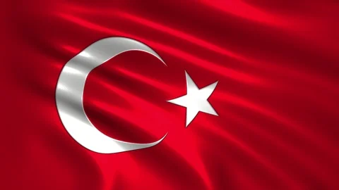 4K flag of Turkey Stock Footage 96476093