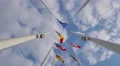 4K Flags in front of The European Parliament in Strasbourg 4k or 4k+ Resolution