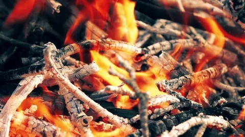 4K Flame of fire. slow motion. Stock Footage 74061232