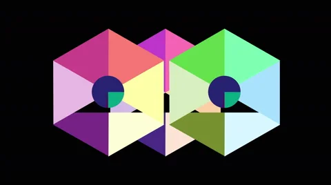 4K Flat design geometry background Stock-Footage 55371939