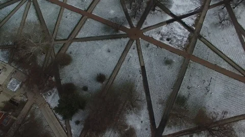 4K FLAT, PANNING DRONE SHOT OF OHIO STATE'S NORTH OVAL, AN OHIO STATE LANDMARK Video stock 101813713