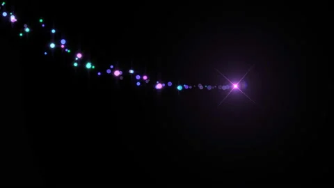 4K Flight of bokeh particles. Magical shimmering light Stock Footage 119730204