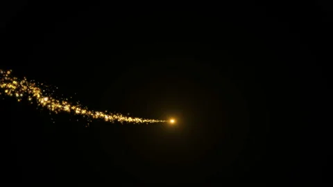 4K Flight of gold bokeh particles. Magical shimmering light. Merry Christmas Vídeo Stock 115743280