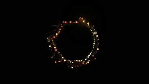 4K Flight of gold bokeh particles. Magical shimmering light Stock Footage 119787702