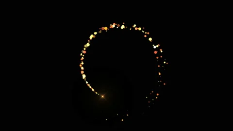 4K Flight of gold bokeh particles. Magical shimmering light Stock Footage 119787703