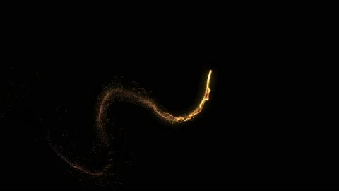 4K Flight of gold bokeh particles. Magical shimmering light. Video stock 120048893