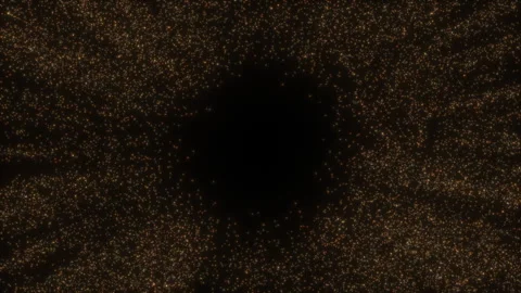 4K Flight of gold bokeh particles. Light magic sparkling glitter golden. Stock Footage 304214636
