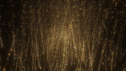 4K Flight of gold bokeh particles. Light magic sparkling glitter golden. Stock Footage 304214728