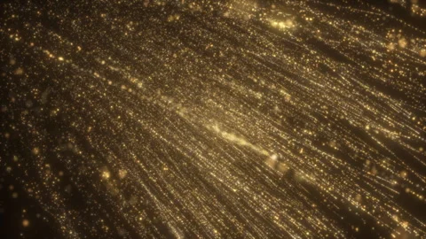 4K Flight of gold bokeh particles. Light magic sparkling glitter golden. Stock Footage 304214752